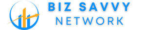 Biz Savvy Network logo with text stating Biz Savvy Network